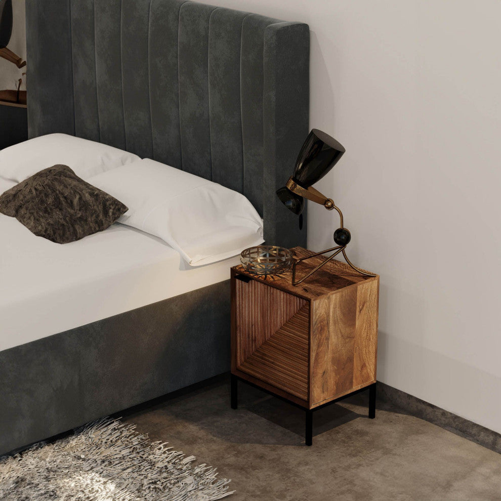 Kenzo Mango Nightstand, Pecan