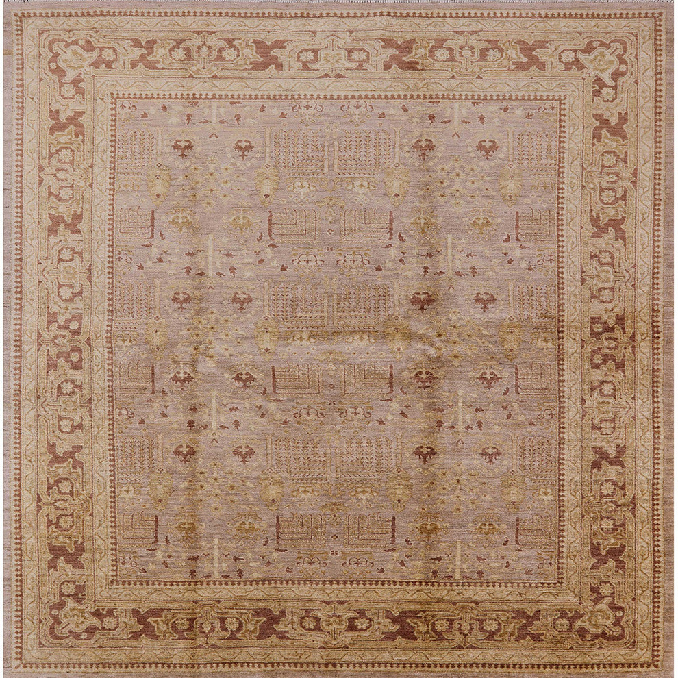 Ahgly Company Indoor Square Mid-Century Modern Area Rugs, 4' Square
