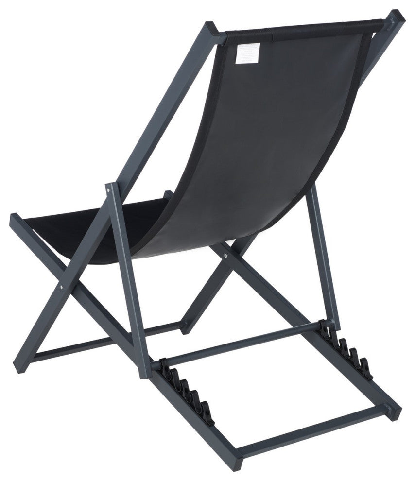 Safavieh Outdoor Camlin Set of 2 Sling Chairs Black