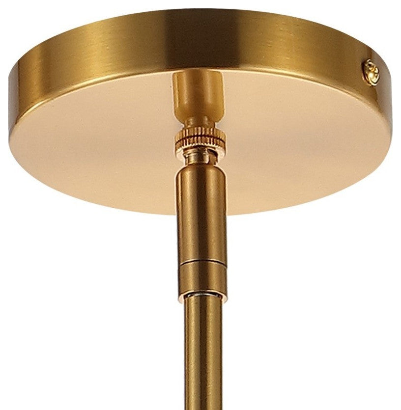 Stella Moravian Star Metal/Glass LED Flush Mount, Brass Gold/White, Width: 13"