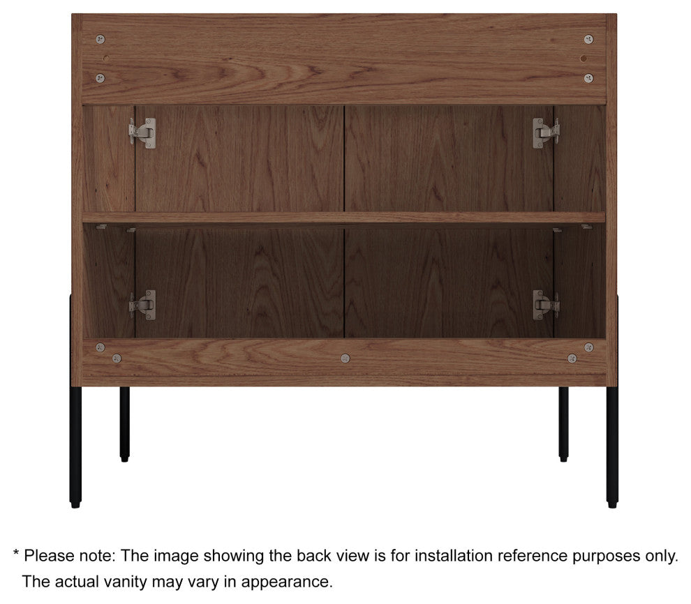 Flutie 36" Bathroom Vanity Set, Walnut