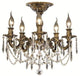 Elegant Rosalia Flush Mount, Antique Bronze Finish With Royal Cut Crystal