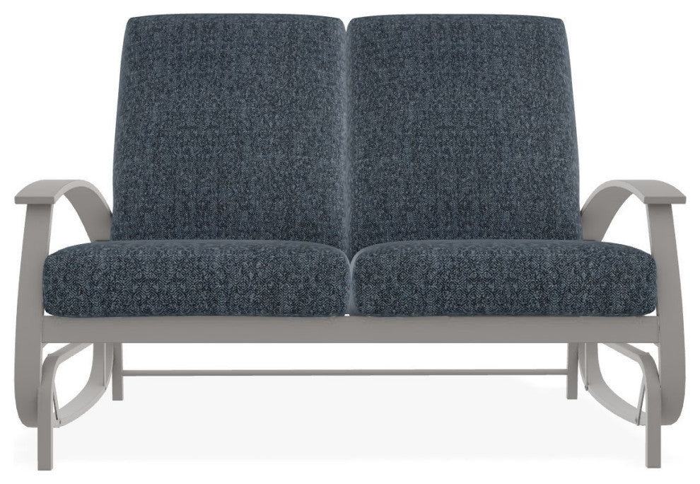 Belle Isle Cushion Deep Seating 2-Seat Glider, Restore Indigo/Warm Gray