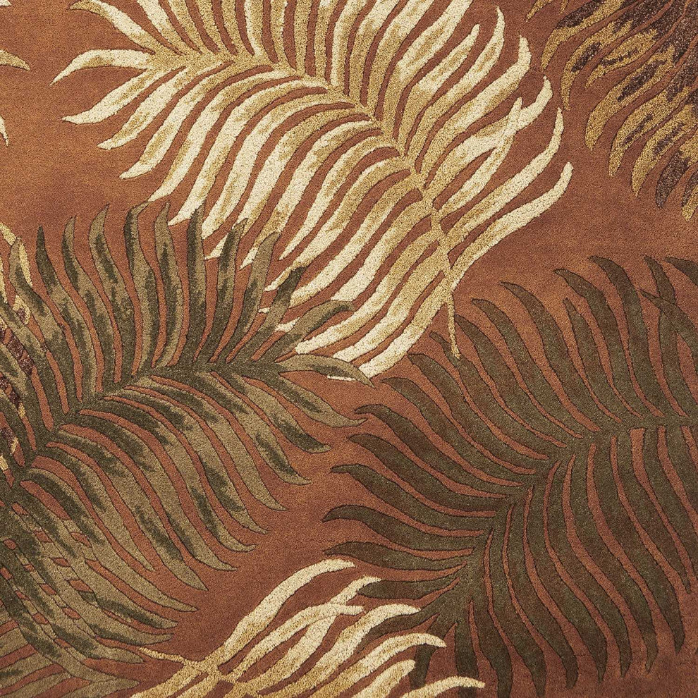 HomeRoots 8' x 10' 6" Wool Rust Area Rug