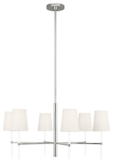 Monroe Medium Chandelier, Polished Nickel