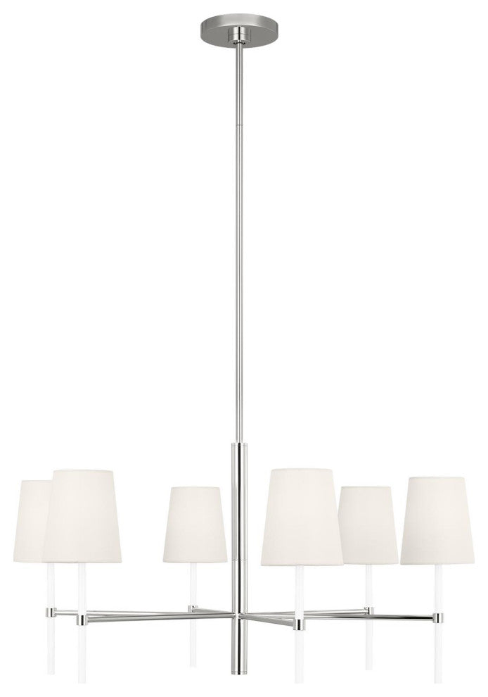 Monroe Medium Chandelier, Polished Nickel