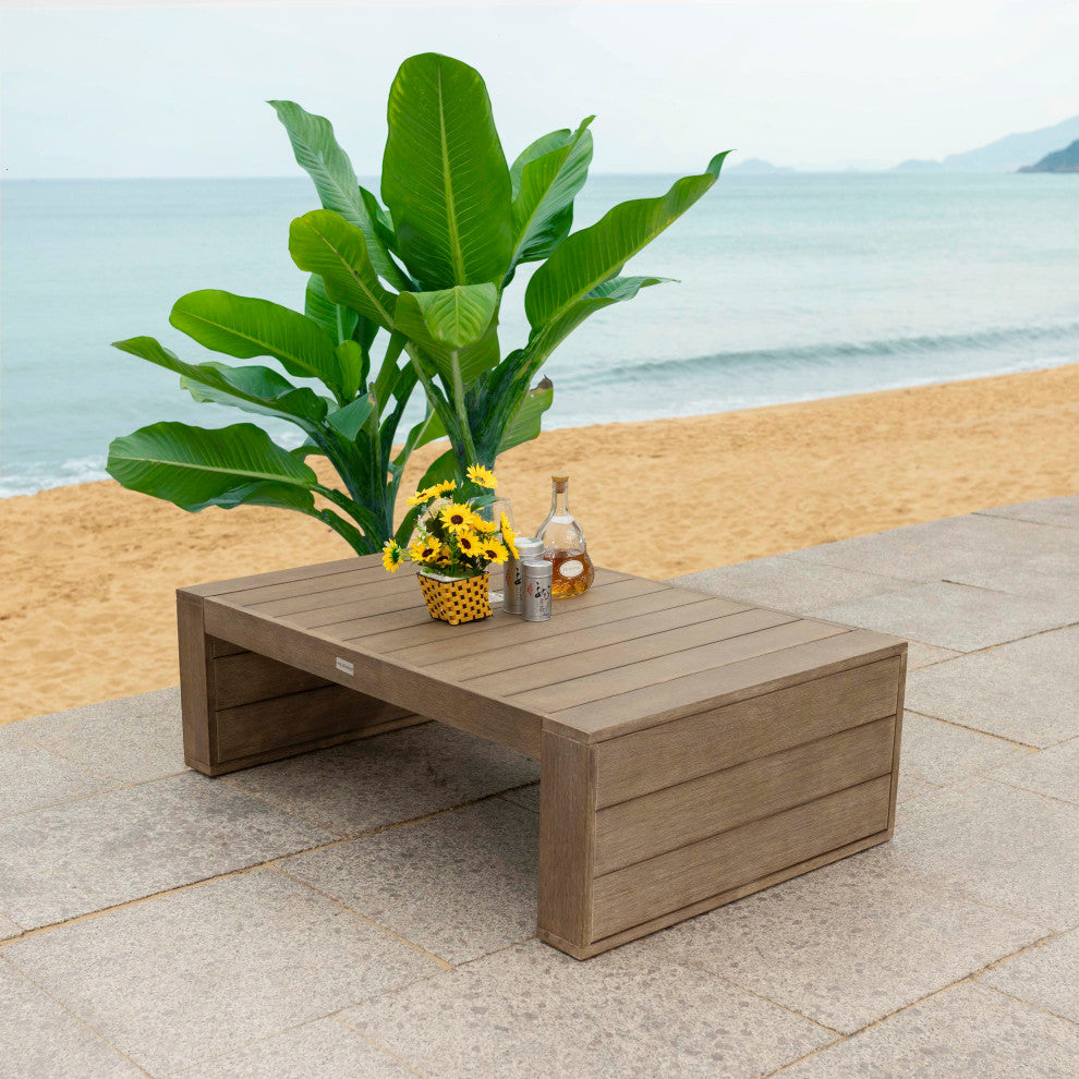 Safavieh Couture Santiago Indoor-Outdoor Patio Coffee Table, Natural