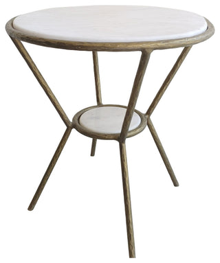 Uttermost Refuge Round White Side Table