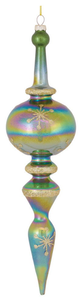 Irredescent Glass Finial Drop Ornament, 6-Piece Set