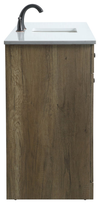 60" ADA Compliant Bathroom Vanity, Natural Oak