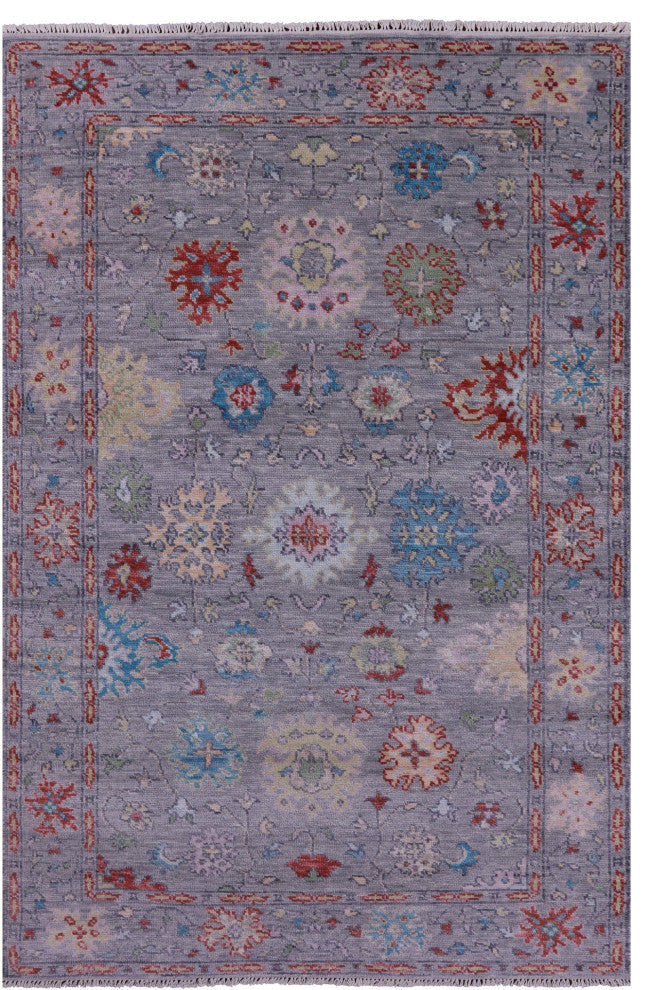 5' 2" X 8' 1" Turkish Oushak Hand Knotted Wool Rug - Q13470