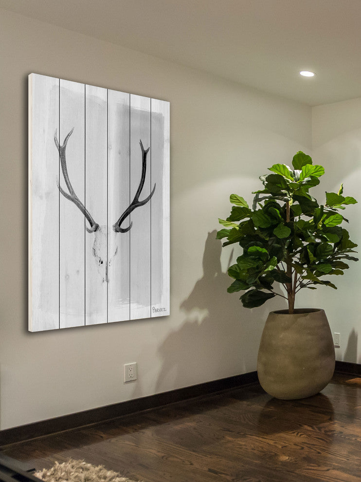 "Head Gear" Painting Print on White Wood, 40"x60"