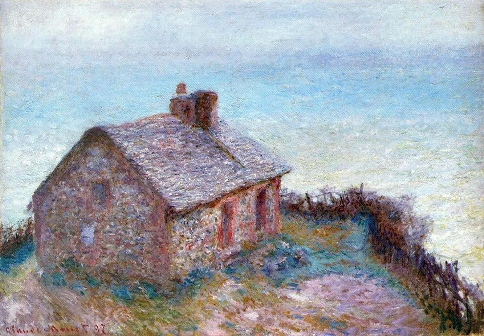 Claude Oscar Monet A Customs House at Varengaville Gallery Wrapped Canvas Print
