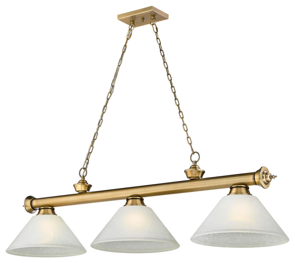 Zlite 2306-3RB-AWL14 3-Light Billiard, White Linen