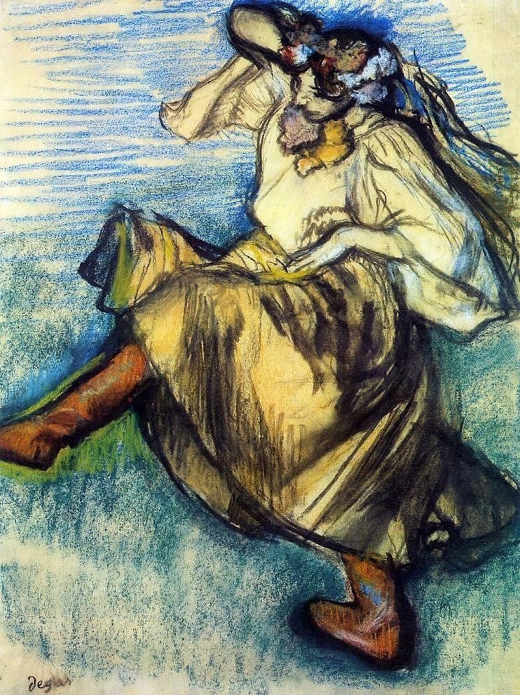 Edgar Degas Russian Dancer, 21"x28" Wall Decal
