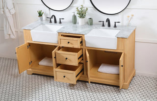 Home Living 22" Farmhouse Natural Wood-Light Bathroom Vanity