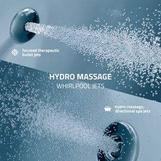 Leni 5.9 ft. Jetted Whirlpool Tub With Reversible Drain, White