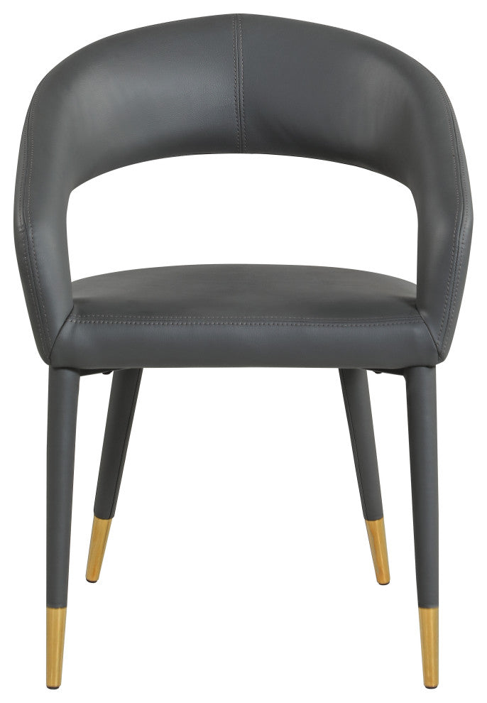 Destiny Dining Chair, Grey, Faux Leather