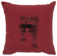 Image Pillow 16x16 Raccoon Cotton Brick