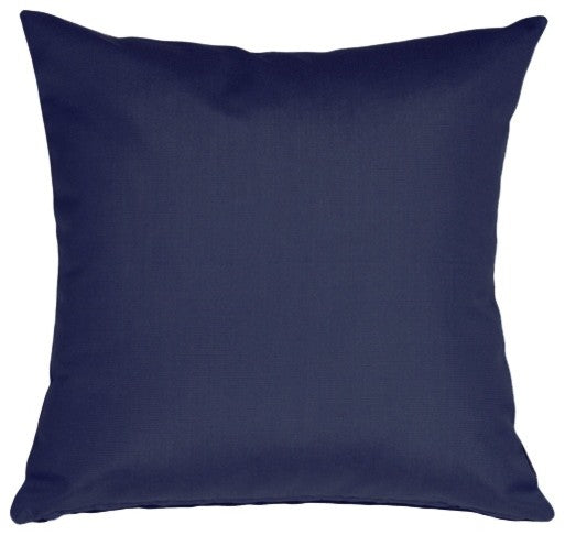 Pillow Decor, Sunbrella Navy Blue Outdoor Pillow, 20"x20"