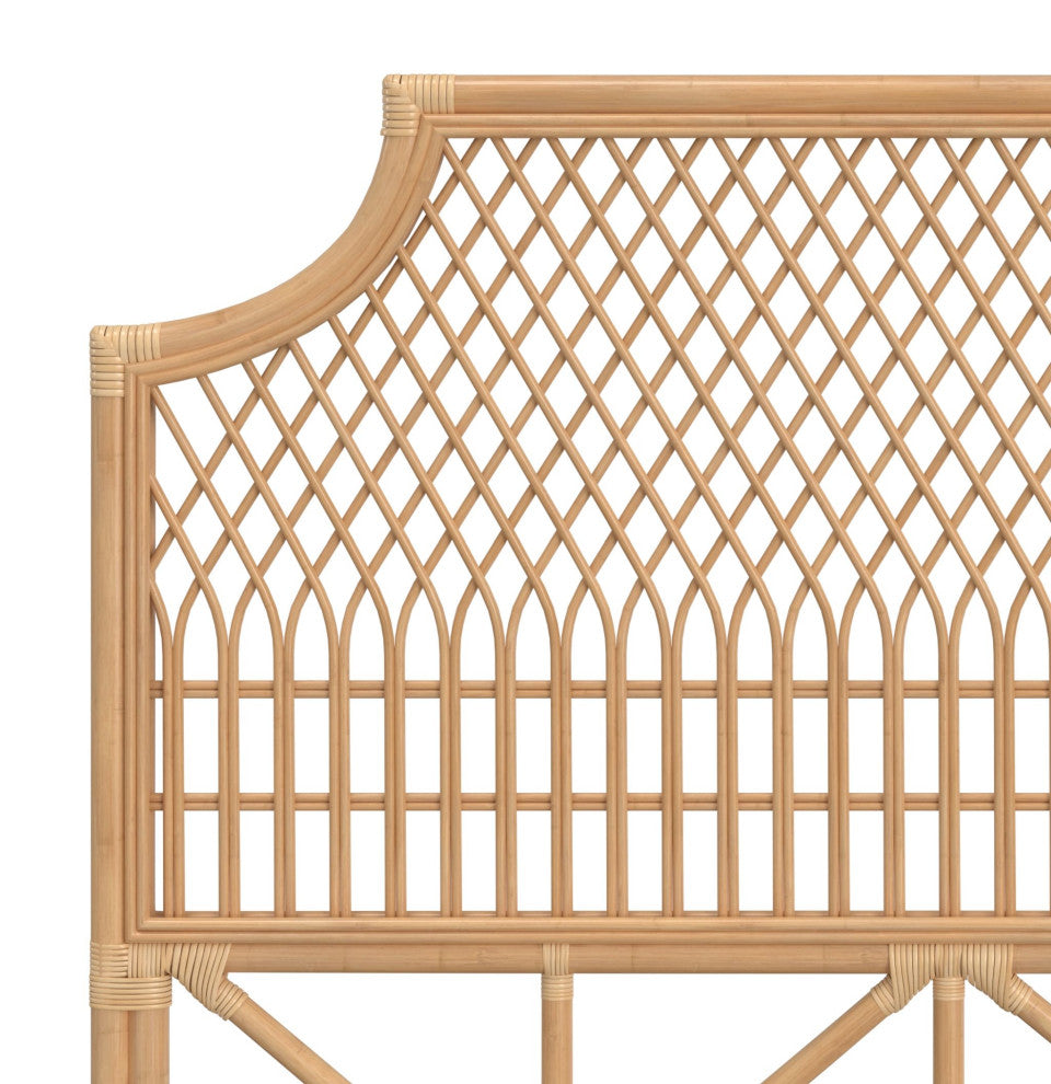 Nias Classic Rattan Headboard, Natural, Twin Size