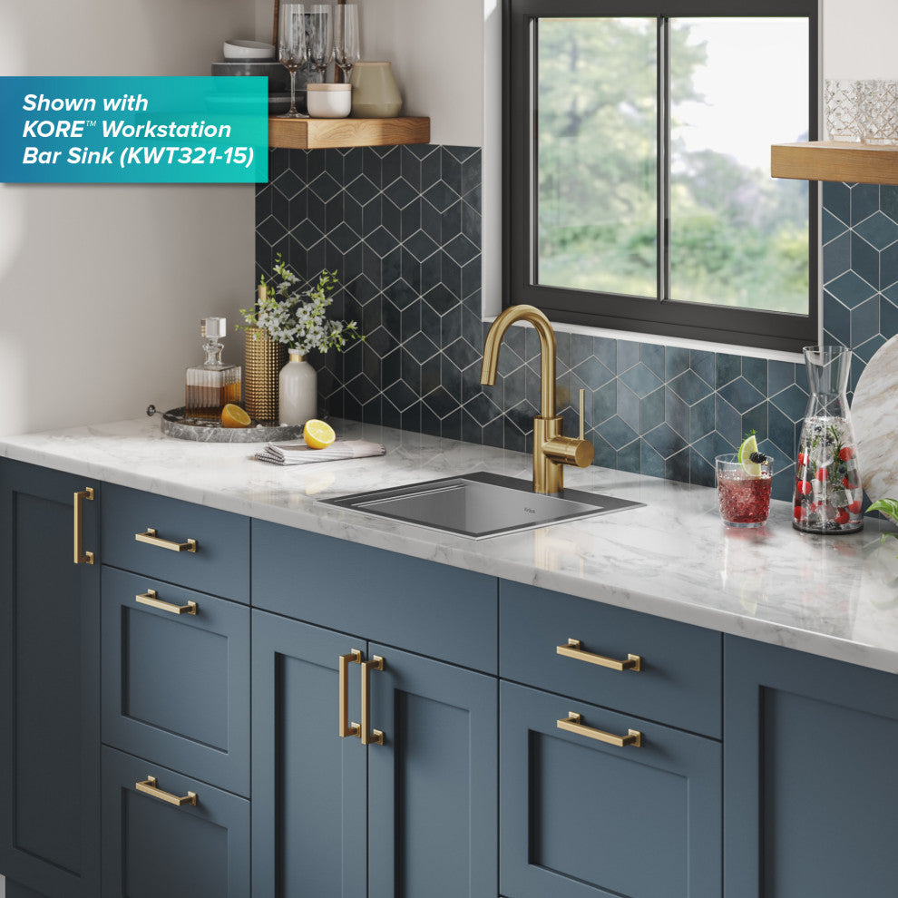Oletto 1-Hole Kitchen Bar Faucet, Spot Free BB