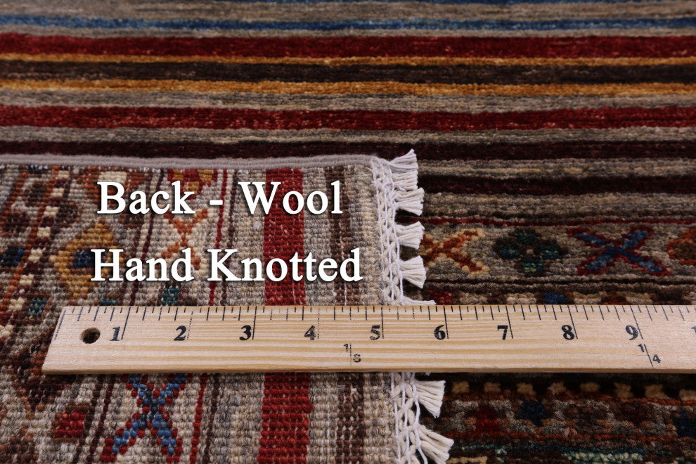 4' 2" X 5' 8" Khorjin Super Kazak Handmade Wool Rug - Q12374