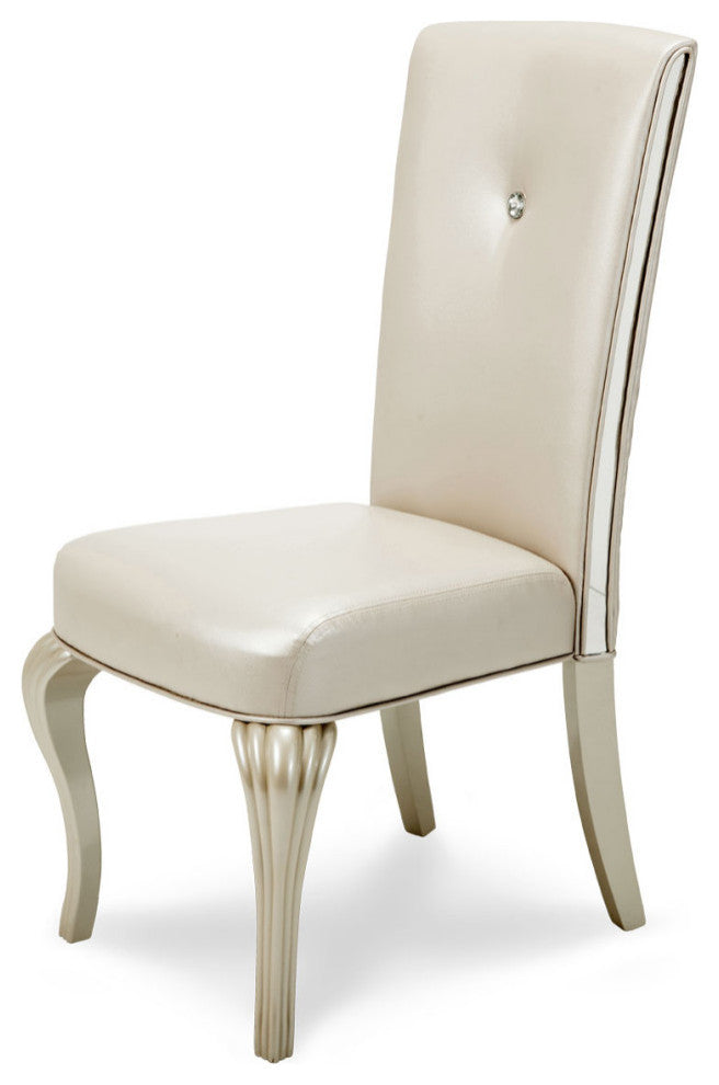 Hollywood Loft Dining Side Chair, Set of 2, Pearl