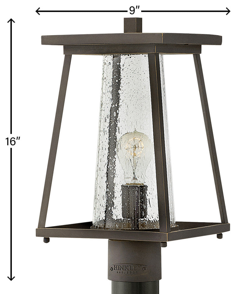Hinkley Burke Medium Post Top Or Pier Mount Lantern, Oil Rubbed Bronze
