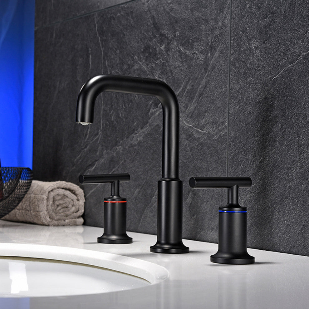 Deck Mounted Two-Handle Widespread Bathroom Sink Faucet
