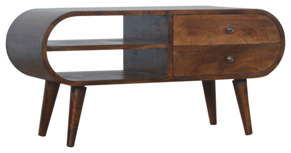 Chestnut Circular Media Unit