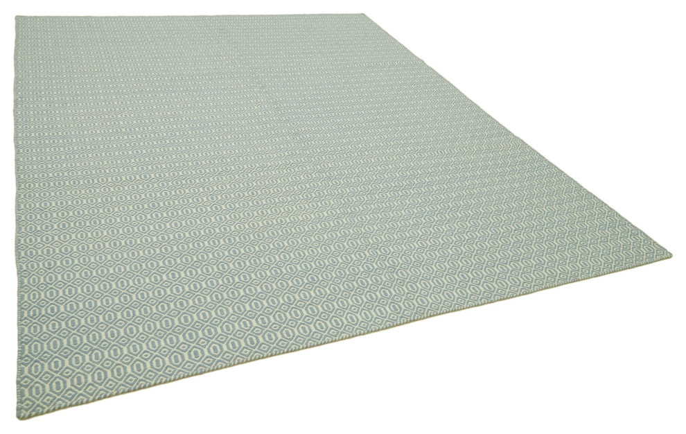 Rug N Carpet - Handwoven Modern Design 8' 1'' x 10' 0'' Wool Unique Kilim Rug