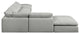 Comfy Upholstered L-Shaped Modular Sectional, Grey, 6-Piece: 3 Armless Chair, 1 Corner Chair, 2 Ottoman, Linen Textured Fabric