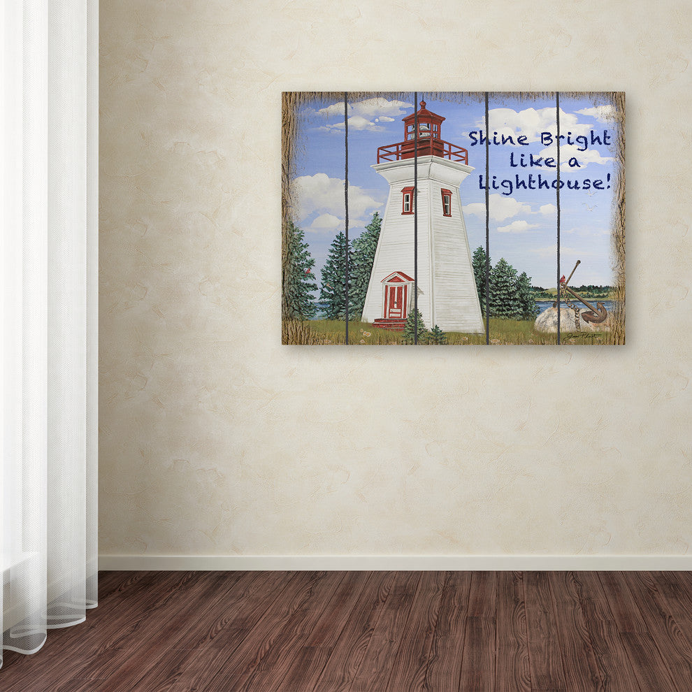 Jean Plout 'Shine Bright Lighthouse' Canvas Art, 47x35