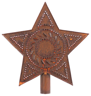 Star Tree Topper in Rustic Tin
