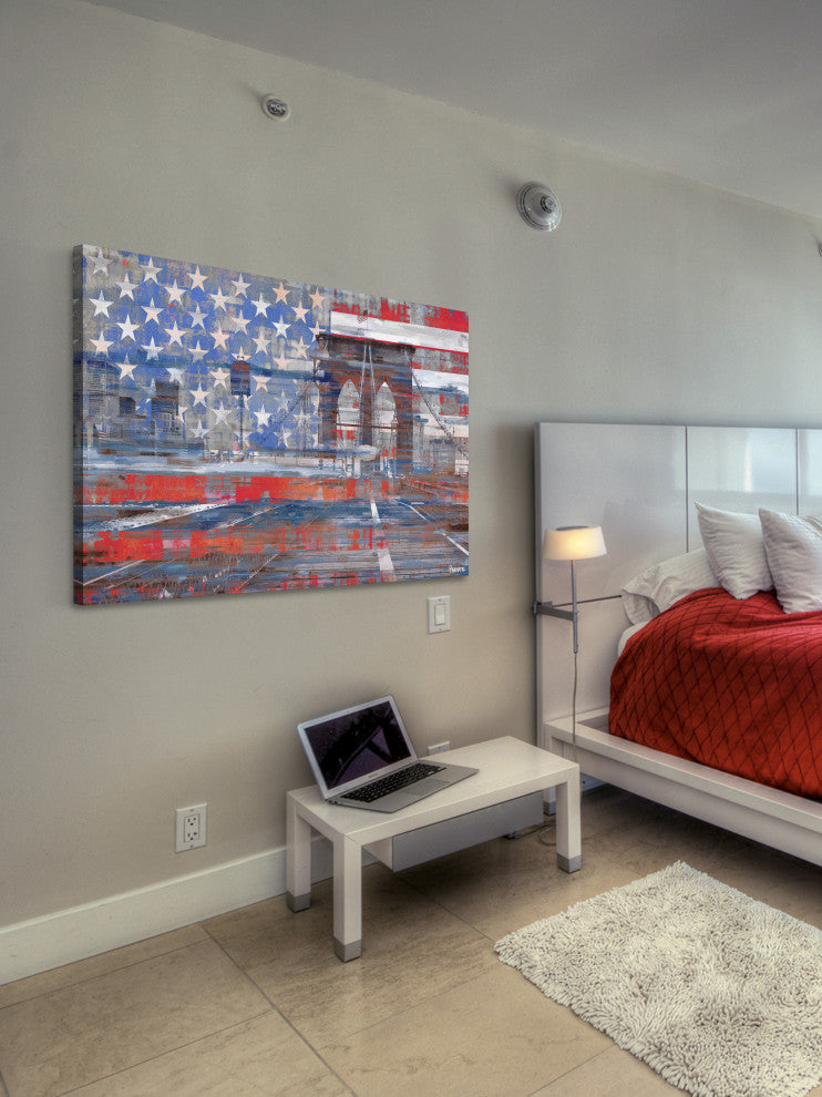 "Patriotism" Print on Canvas, 45"x30"