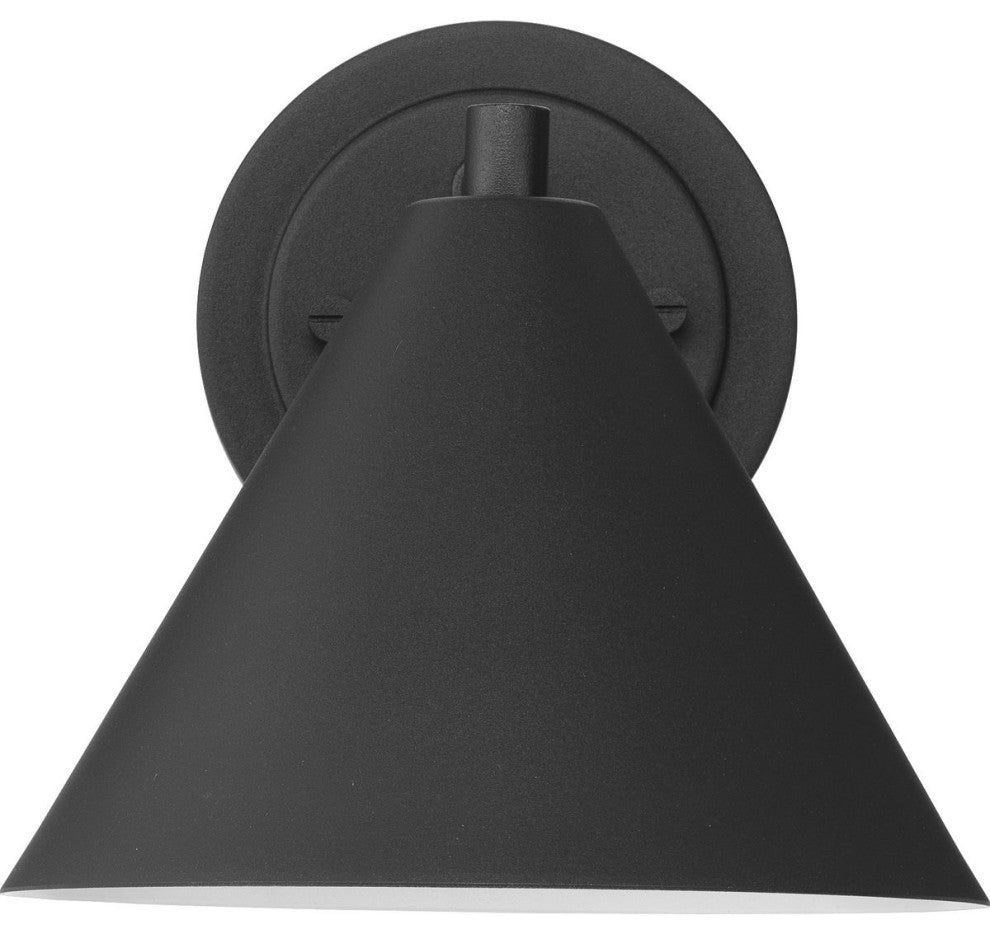Ward Collection One-Light Textured Black Urban Industrial Outdoor Wall Lantern