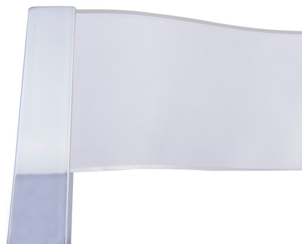 LeisureMod Menno Stackable Dining Folding Chair, Clear, Set of 2, Clear