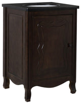 Westfield Single-Sink Vanity, Sable Walnut, 24", Black Galaxy Top