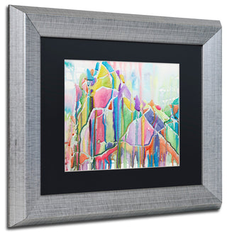 Lauren Moss 'Glint of Gold' Art, Silver Frame, Black Matte, 14"x11"