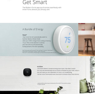 Modern Forms Hydra Ceiling Fan, Titanium Silver