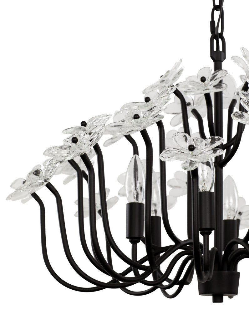Wildflower 6-Lt Chandelier - Matte Black