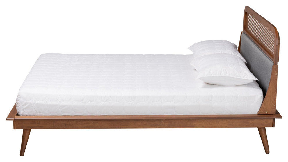 Ellia Gray Fabric Platform Bed, King