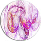 Billowing Smoke Magenta, Abstract Digital Art Disc Metal Wall Art, 38"