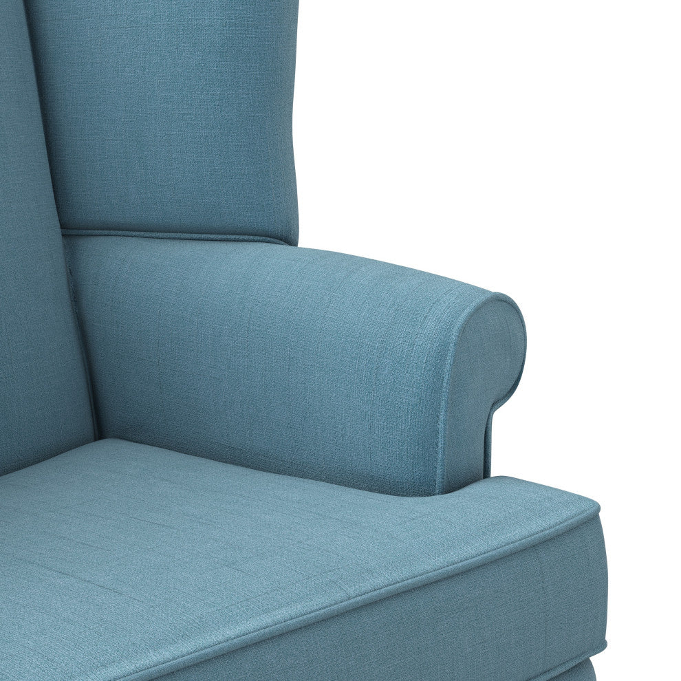 Erin Wingback Chair, Blue