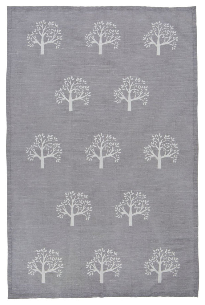 Trees Tea Towel, Set of 4, 20"x30", Gray