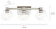 Bath 3-Light, Brushed Nickel