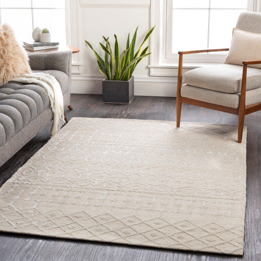 Surya Opus OPS-2300 5'x7'6" Rug, Cream/Blush/Ivory