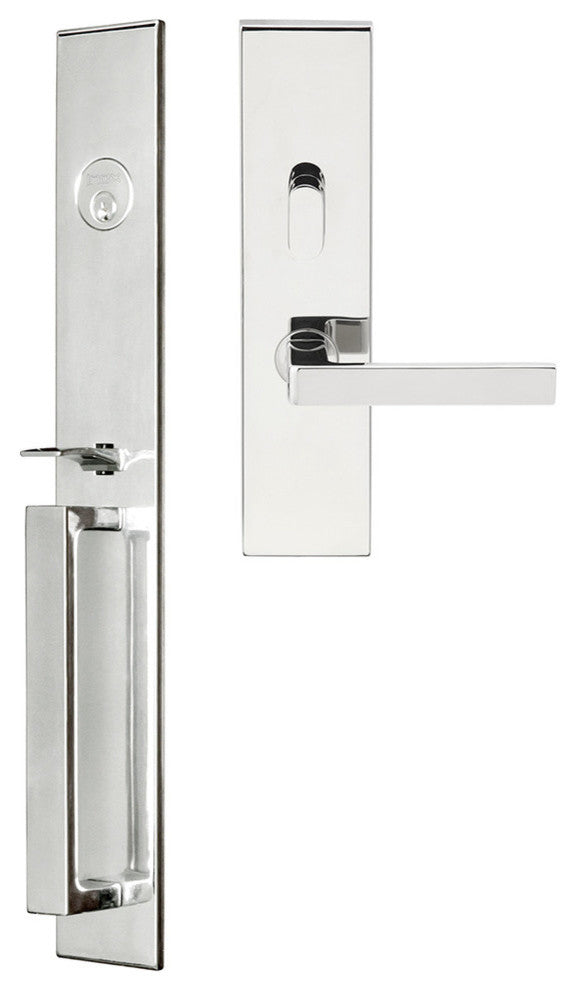Tokyo Lever, Mortise Entry Handleset, RHR, Polished Stainless Steel