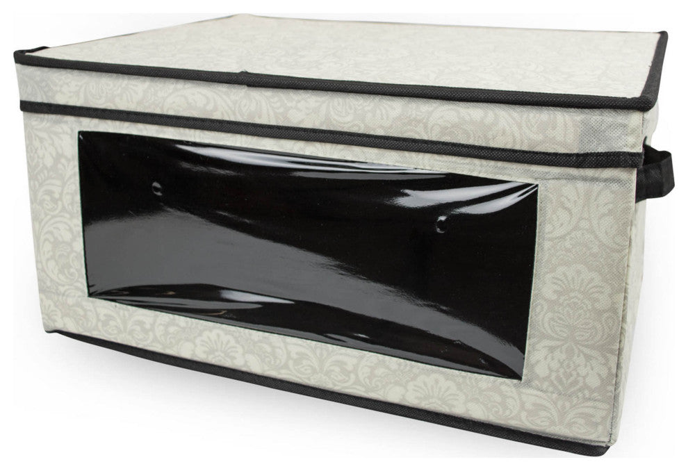 Dish Storage Red Wine Damask